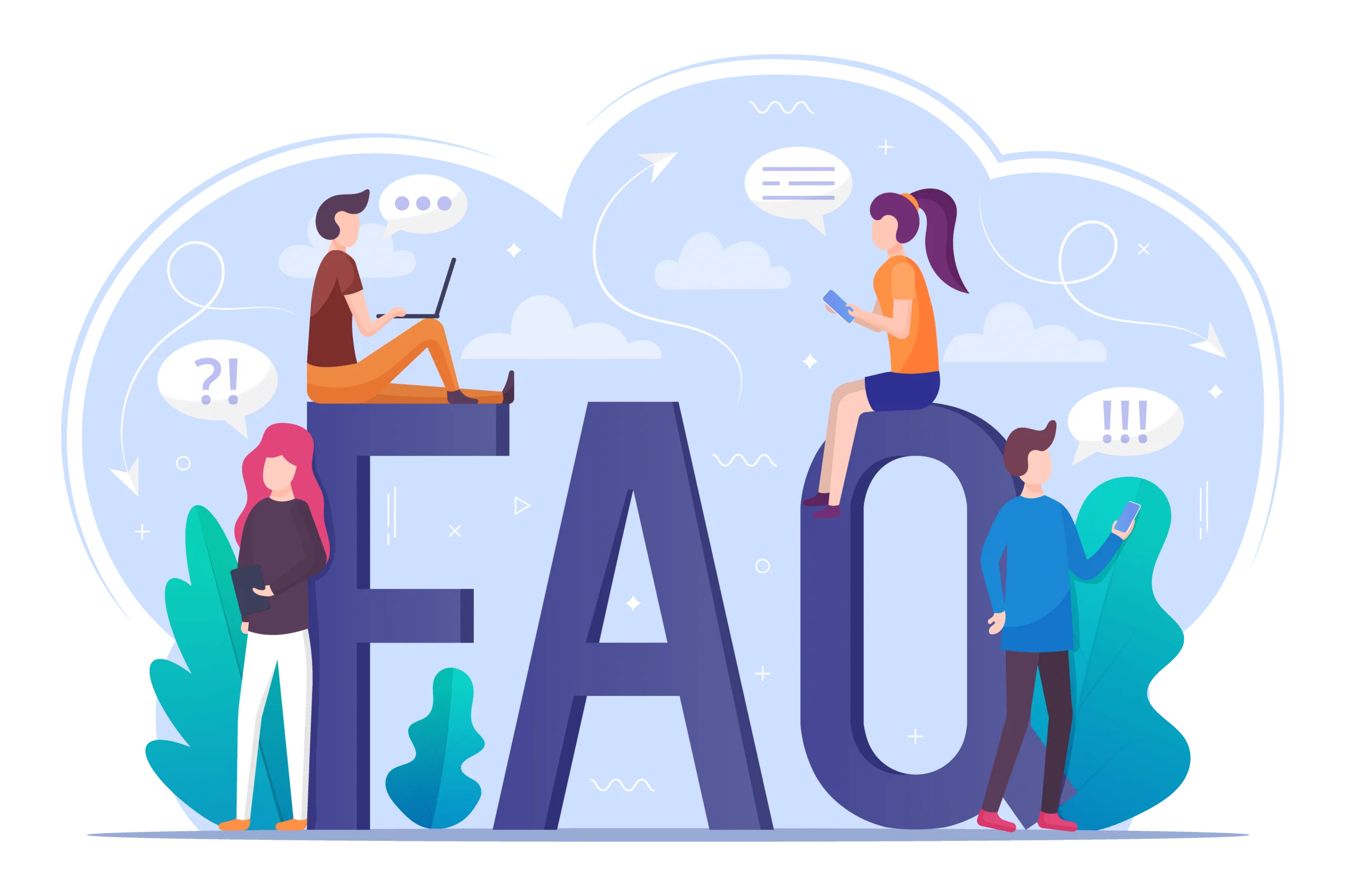 FAQ vector design concept