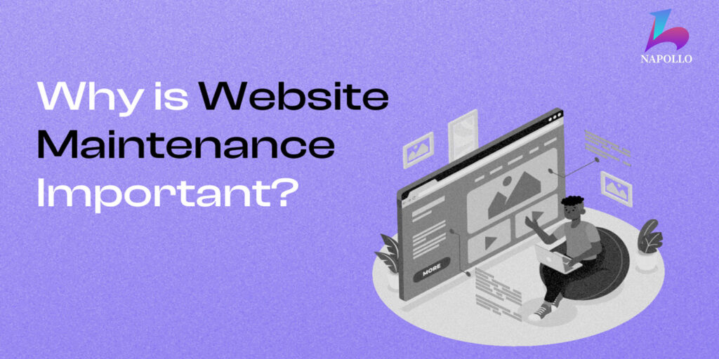 A technician updating website for optimal performance highlighting the importance of website maintenance.